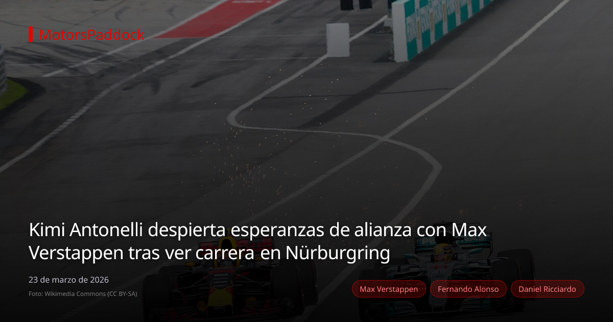 Kimi Antonelli despierta esperanzas de alianza con Max Verstappen tras ver carrera en Nürburgring