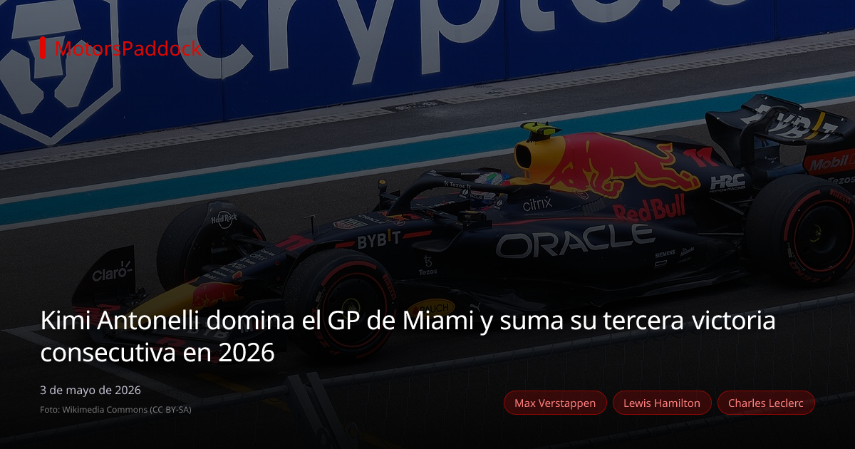 Kimi Antonelli domina el GP de Miami y suma su tercera victoria consecutiva en 2026