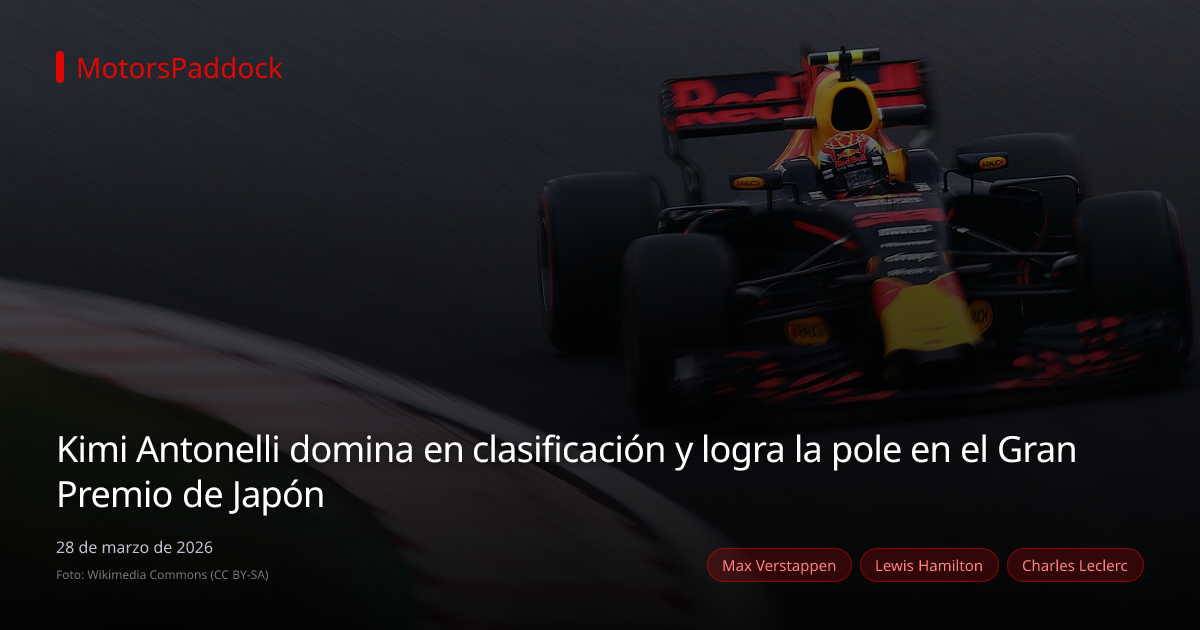 Kimi Antonelli domina en clasificación y logra la pole en el Gran Premio de Japón