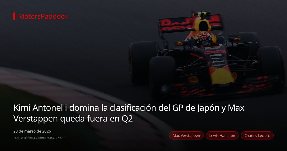 Kimi Antonelli domina la clasificación del GP de Japón y Max Verstappen queda fuera en Q2