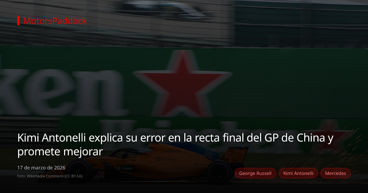 Kimi Antonelli explica su error en la recta final del GP de China y promete mejorar