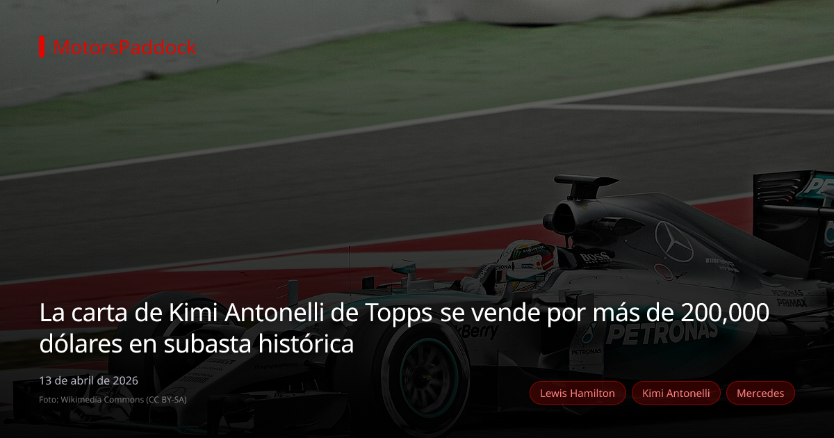 La carta de Kimi Antonelli de Topps se vende por más de 200,000 dólares en subasta histórica