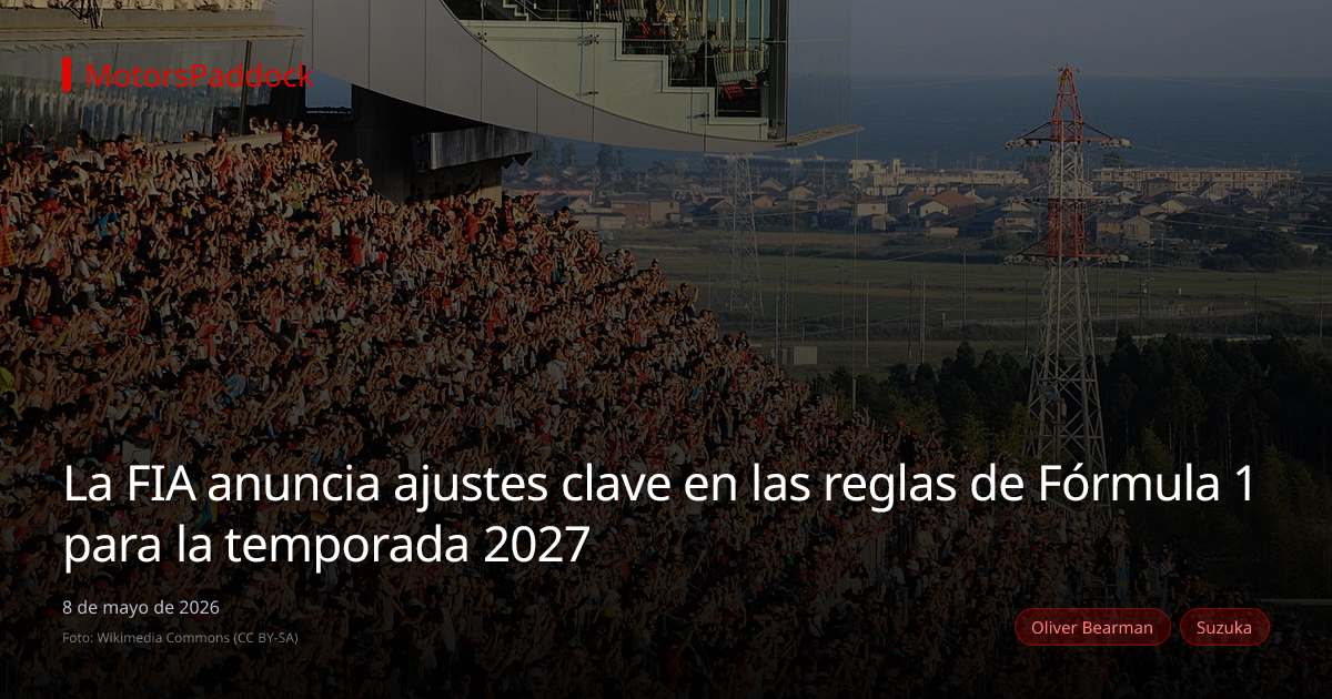 La FIA anuncia ajustes clave en las reglas de Fórmula 1 para la temporada 2027