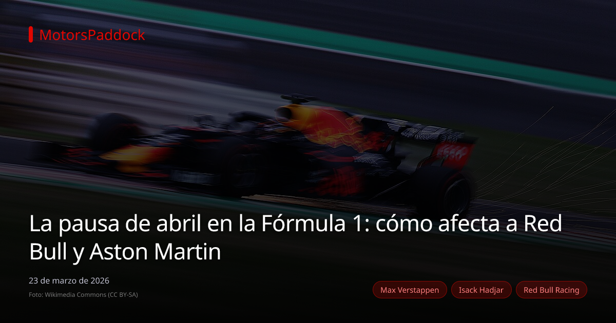 La pausa de abril en la Fórmula 1: cómo afecta a Red Bull y Aston Martin