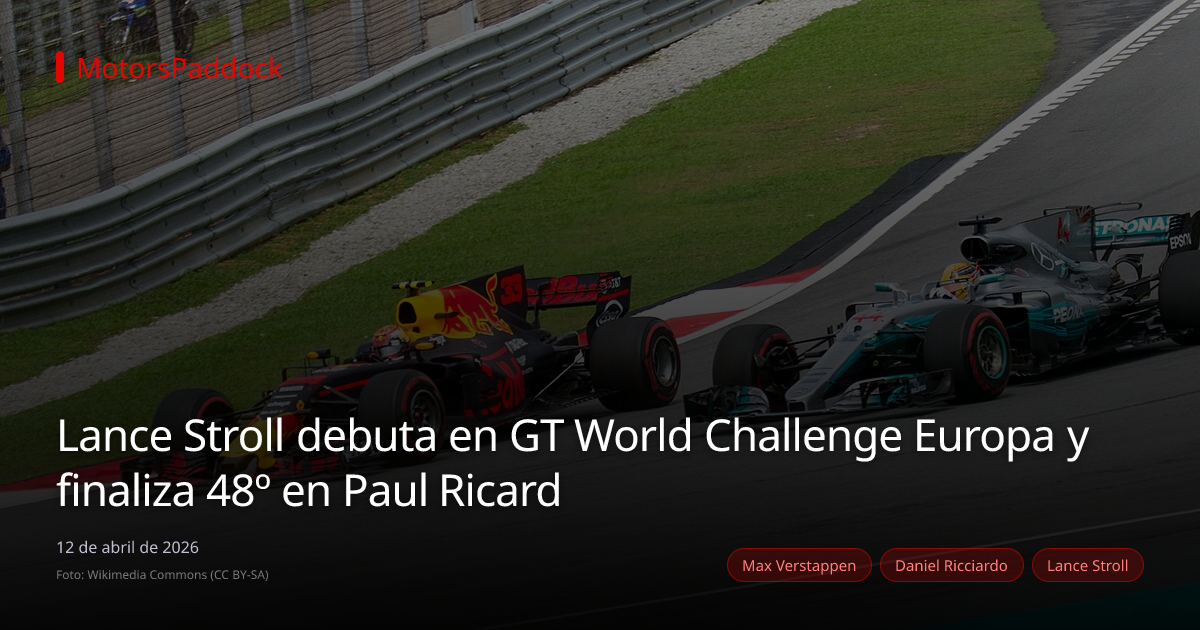 Lance Stroll debuta en GT World Challenge Europa y finaliza 48º en Paul Ricard