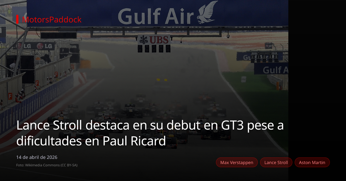 Lance Stroll destaca en su debut en GT3 pese a dificultades en Paul Ricard