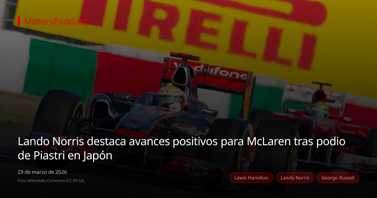 Lando Norris destaca avances positivos para McLaren tras podio de Piastri en Japón