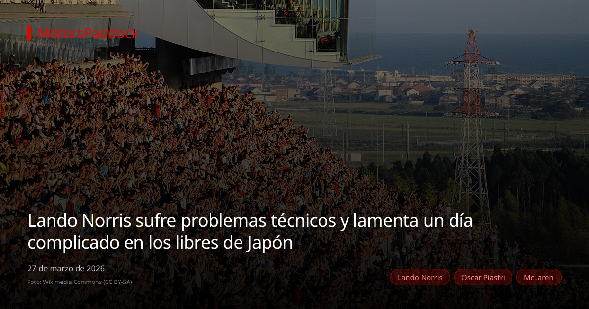 Lando Norris sufre problemas técnicos y lamenta un día complicado en los libres de Japón