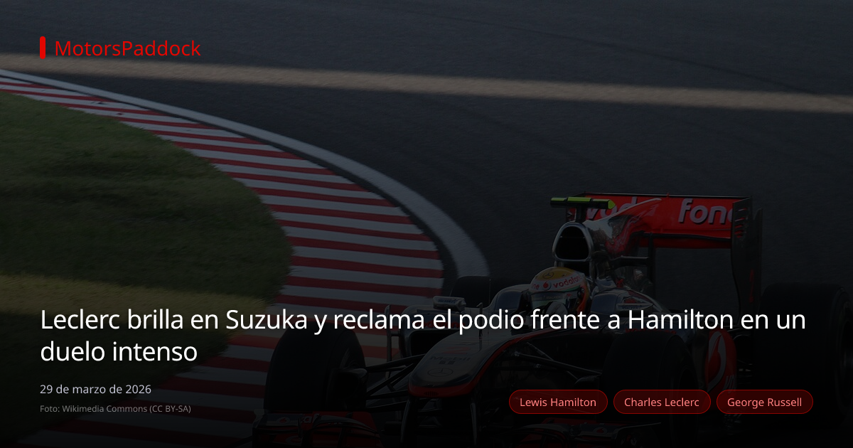 Leclerc brilla en Suzuka y reclama el podio frente a Hamilton en un duelo intenso