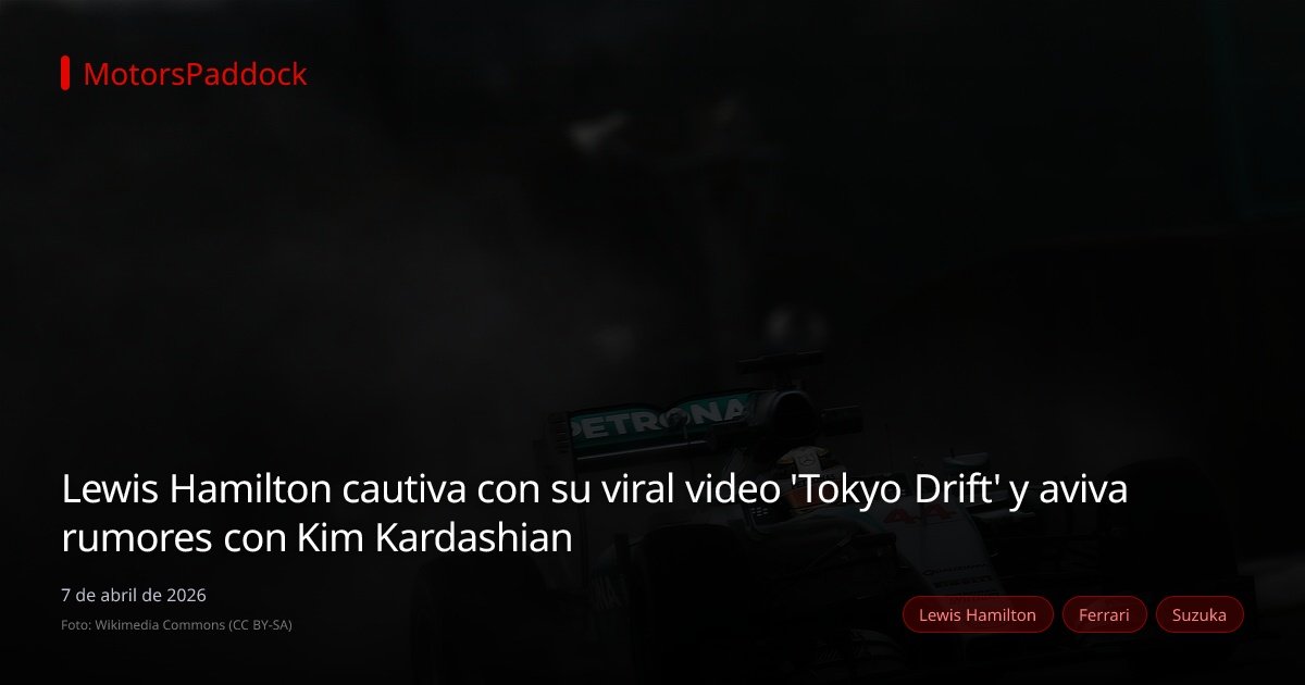 Lewis Hamilton cautiva con su viral video 'Tokyo Drift' y aviva rumores con Kim Kardashian