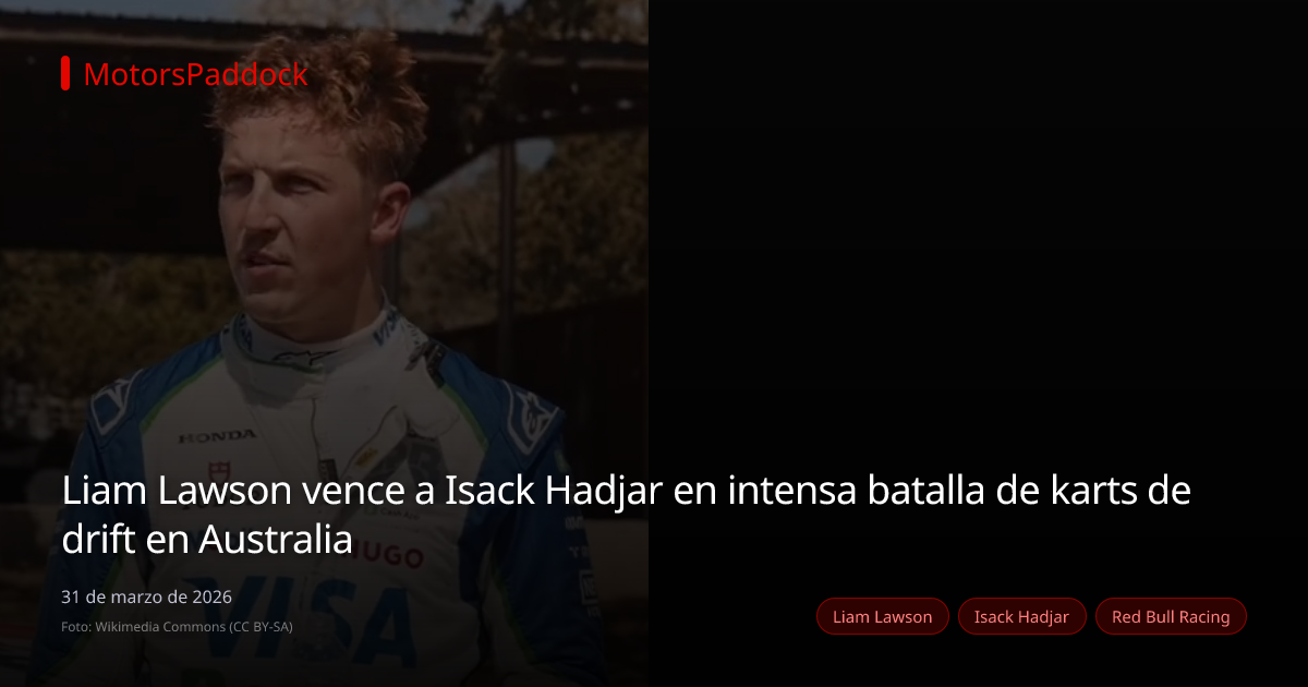 Liam Lawson vence a Isack Hadjar en intensa batalla de karts de drift en Australia