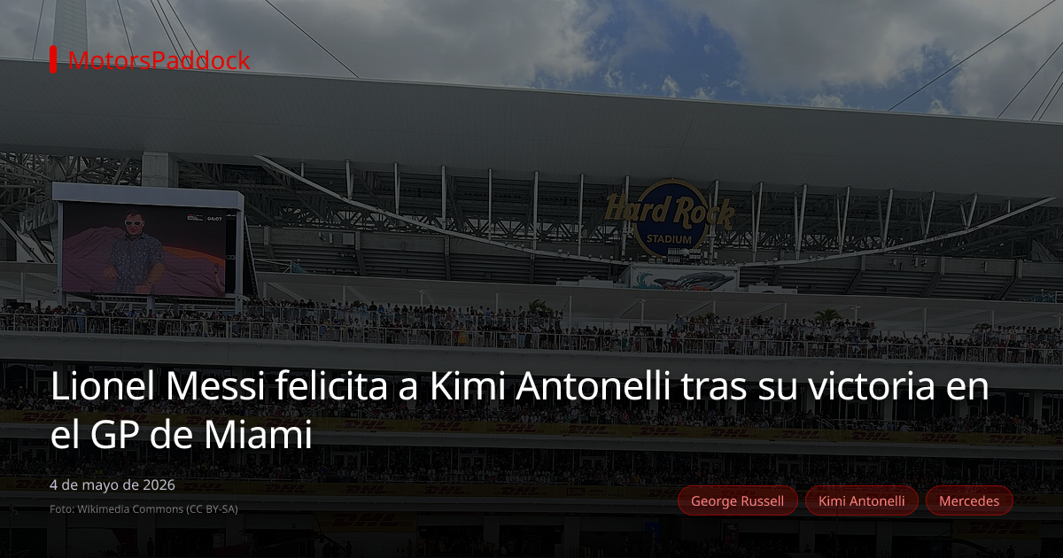 Lionel Messi felicita a Kimi Antonelli tras su victoria en el GP de Miami