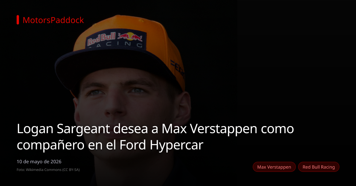Logan Sargeant desea a Max Verstappen como compañero en el Ford Hypercar