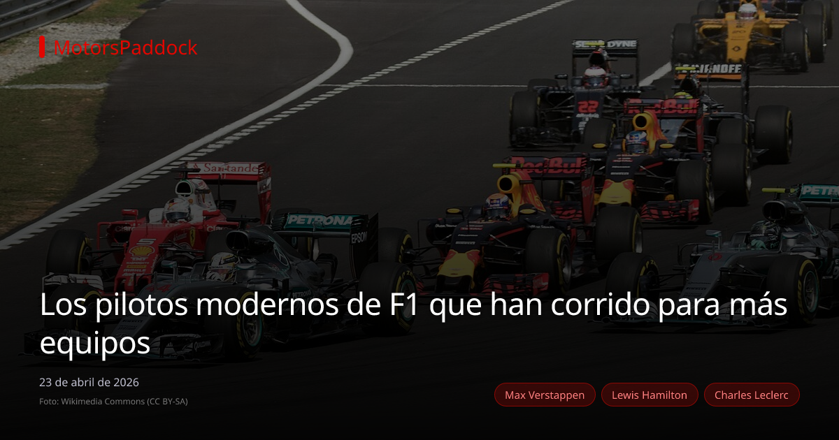 Los pilotos modernos de F1 que han corrido para más equipos