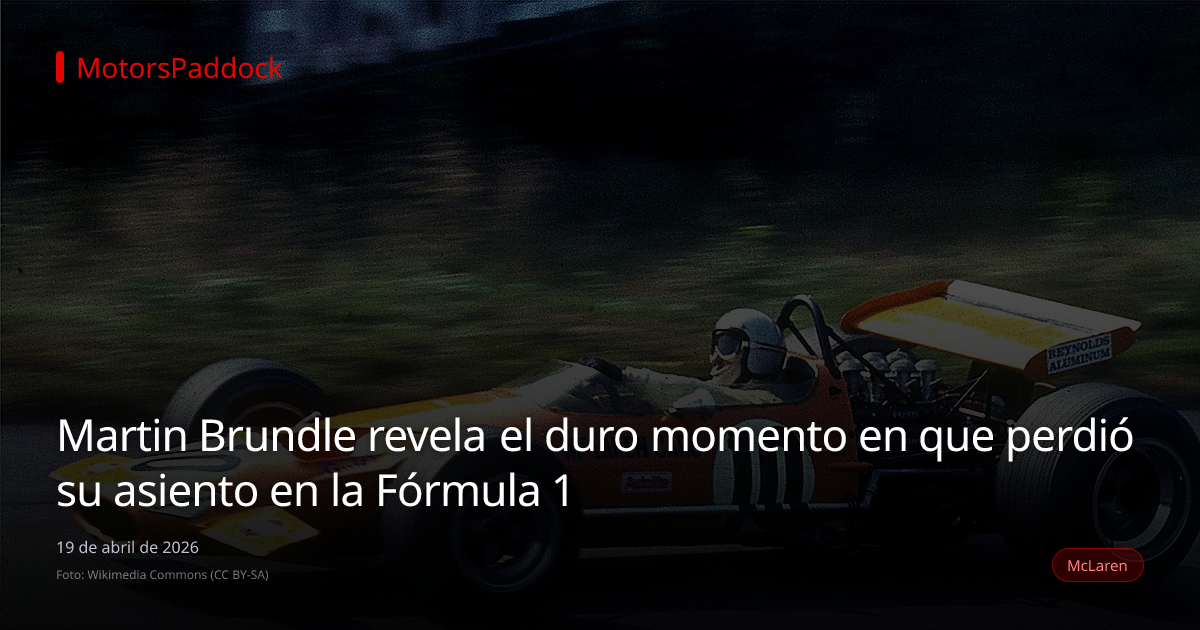 Martin Brundle revela el duro momento en que perdió su asiento en la Fórmula 1