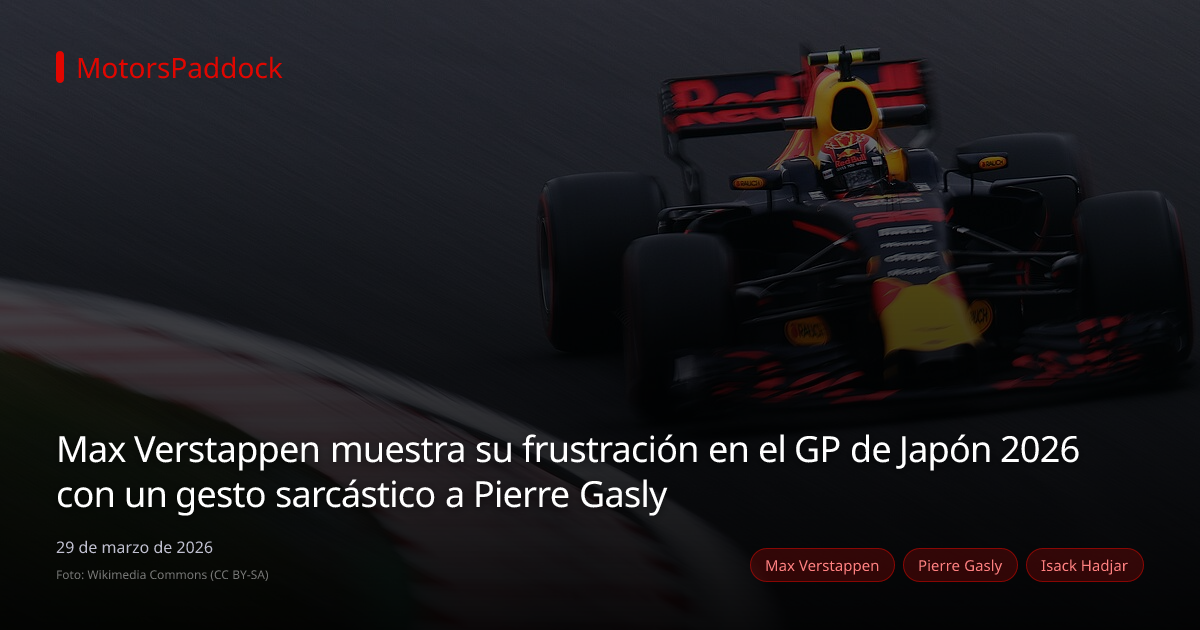 Max Verstappen muestra su frustración en el GP de Japón 2026 con un gesto sarcástico a Pierre Gasly