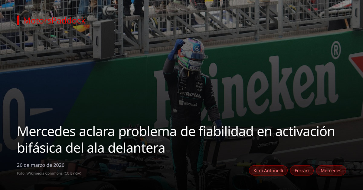 Mercedes aclara problema de fiabilidad en activación bifásica del ala delantera