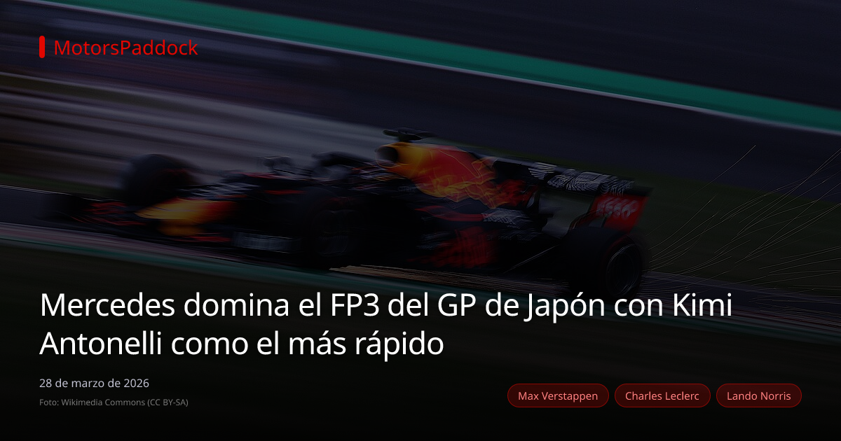 Mercedes domina el FP3 del GP de Japón con Kimi Antonelli como el más rápido