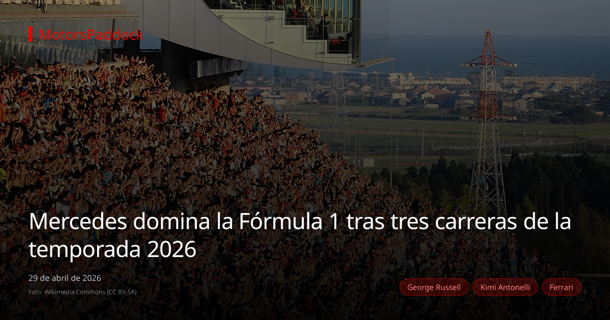 Mercedes domina la Fórmula 1 tras tres carreras de la temporada 2026