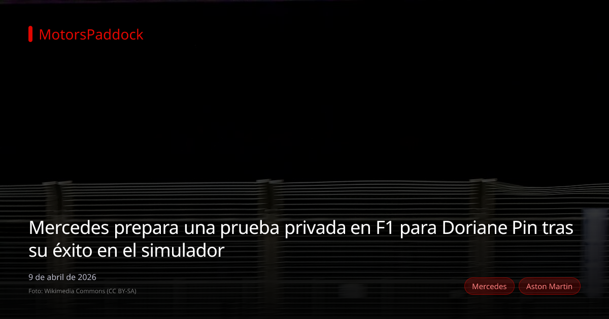 Mercedes prepara una prueba privada en F1 para Doriane Pin tras su éxito en el simulador
