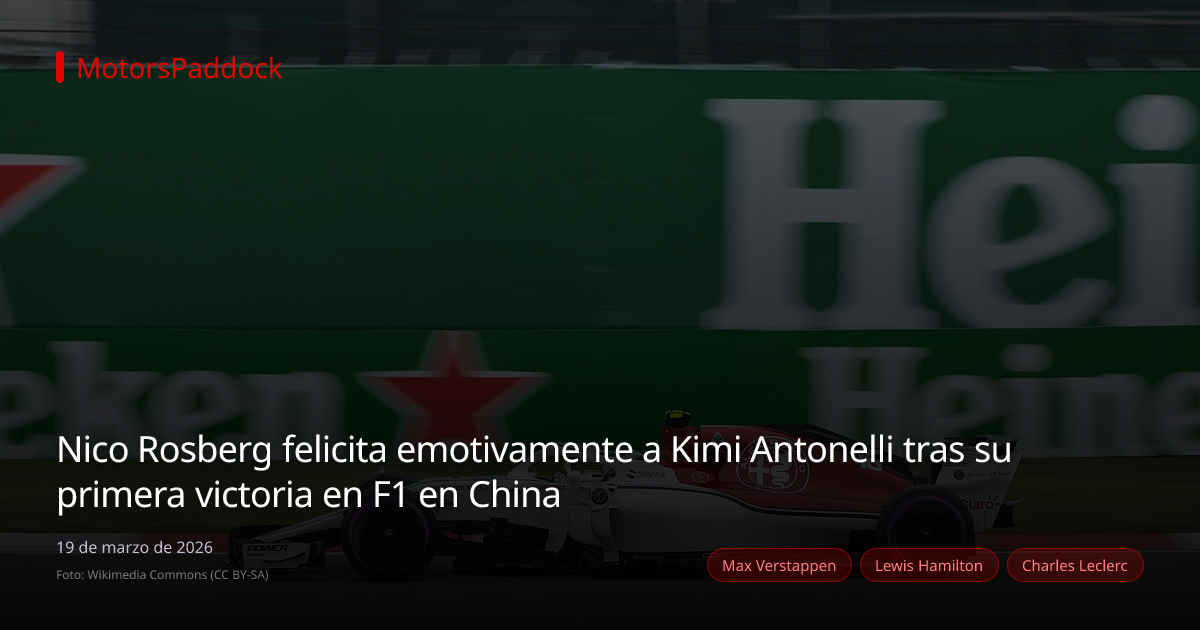Nico Rosberg felicita emotivamente a Kimi Antonelli tras su primera victoria en F1 en China