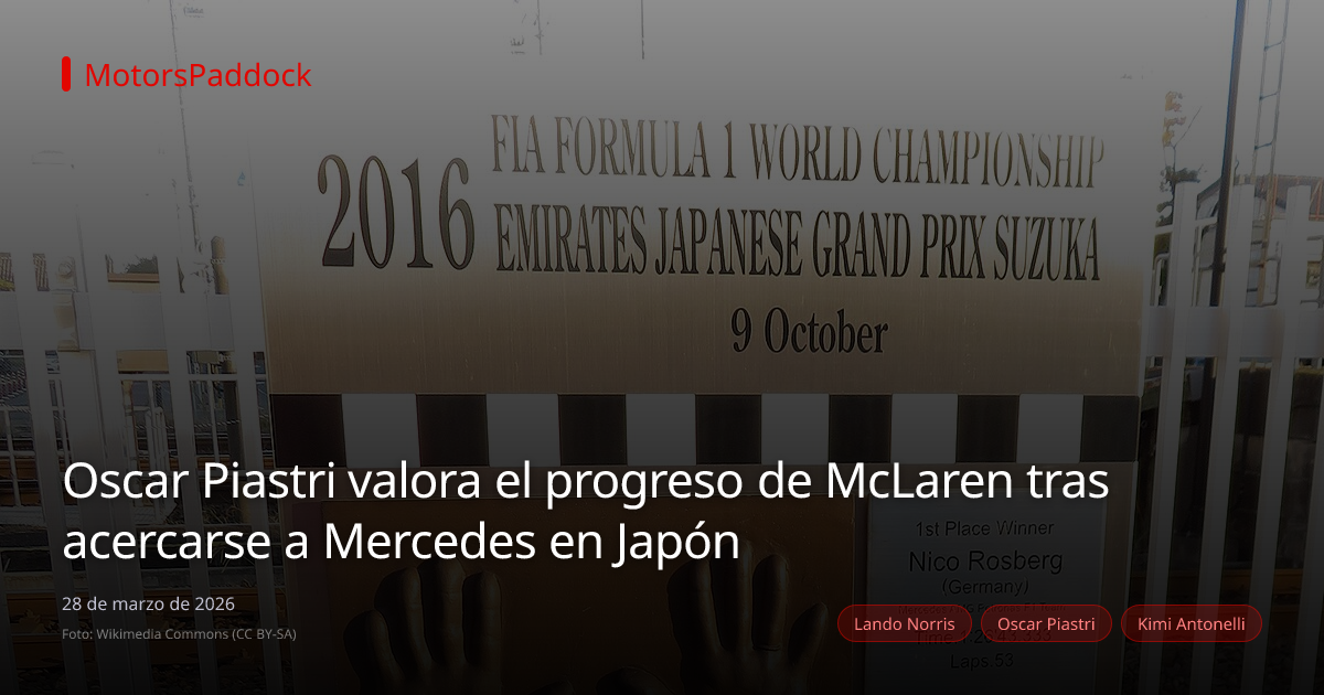 Oscar Piastri valora el progreso de McLaren tras acercarse a Mercedes en Japón