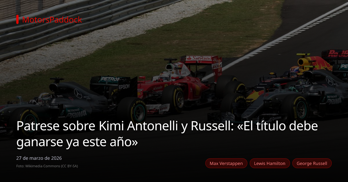 Patrese sobre Kimi Antonelli y Russell: «El título debe ganarse ya este año»