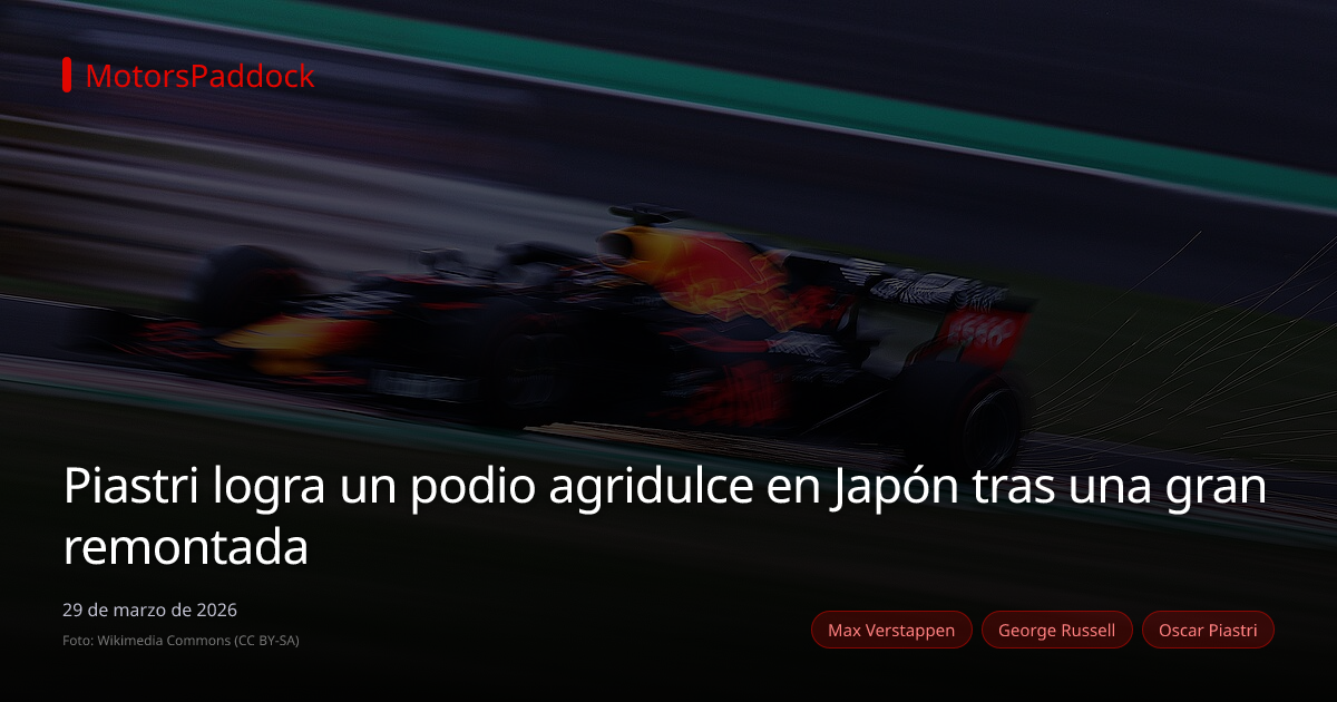 Piastri logra un podio agridulce en Japón tras una gran remontada