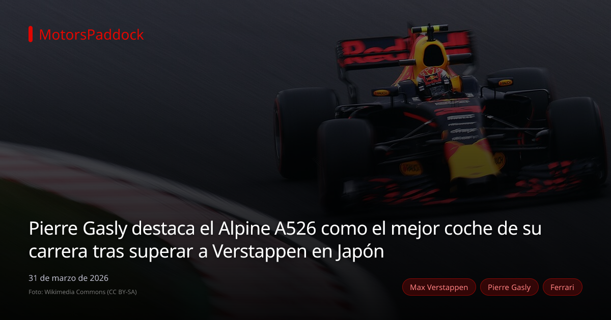 Pierre Gasly destaca el Alpine A526 como el mejor coche de su carrera tras superar a Verstappen en Japón