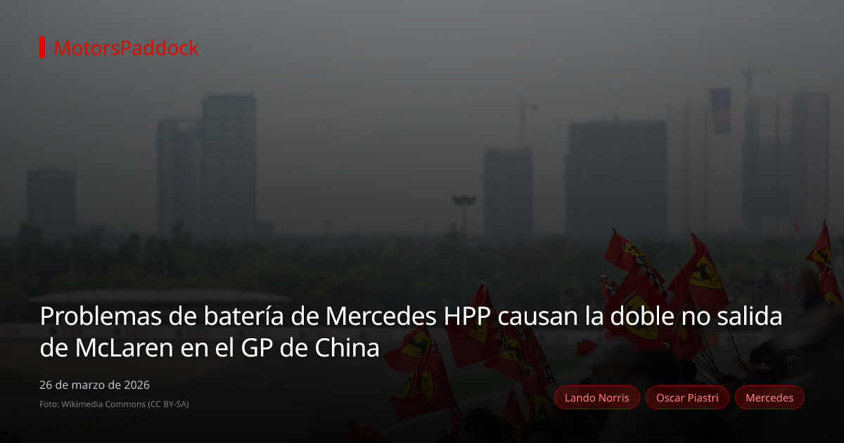 Problemas de batería de Mercedes HPP causan la doble no salida de McLaren en el GP de China