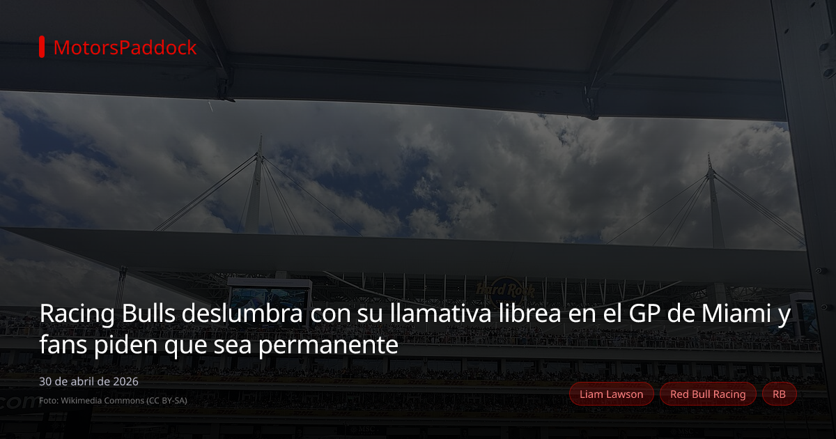 Racing Bulls deslumbra con su llamativa librea en el GP de Miami y fans piden que sea permanente