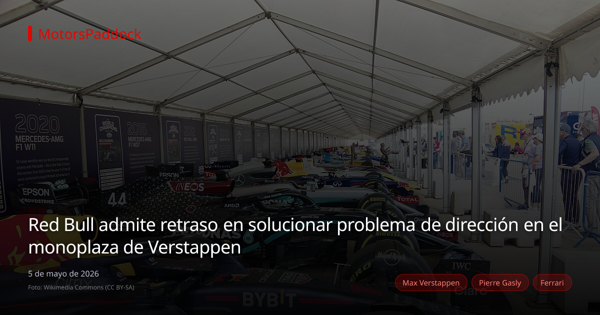 Red Bull admite retraso en solucionar problema de dirección en el monoplaza de Verstappen