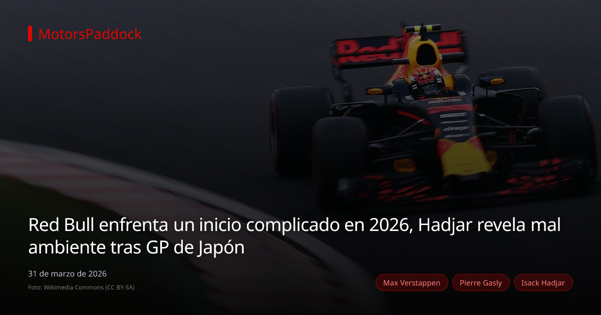 Red Bull enfrenta un inicio complicado en 2026, Hadjar revela mal ambiente tras GP de Japón