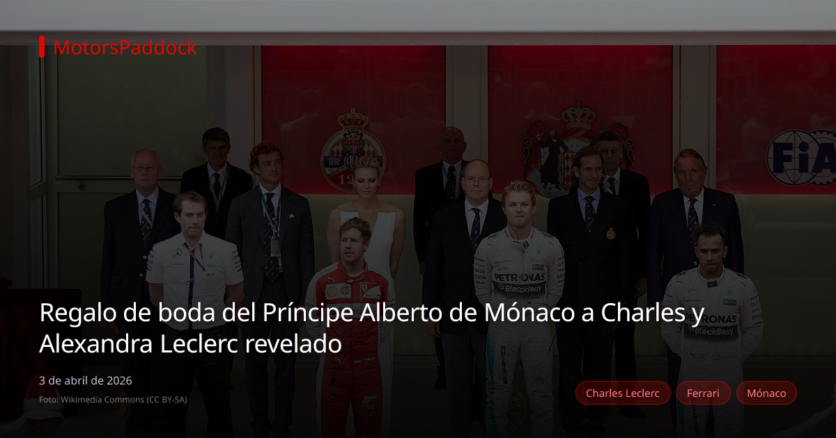 Regalo de boda del Príncipe Alberto de Mónaco a Charles y Alexandra Leclerc revelado