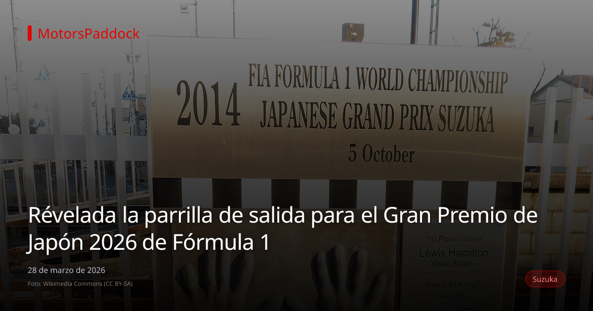 Révelada la parrilla de salida para el Gran Premio de Japón 2026 de Fórmula 1
