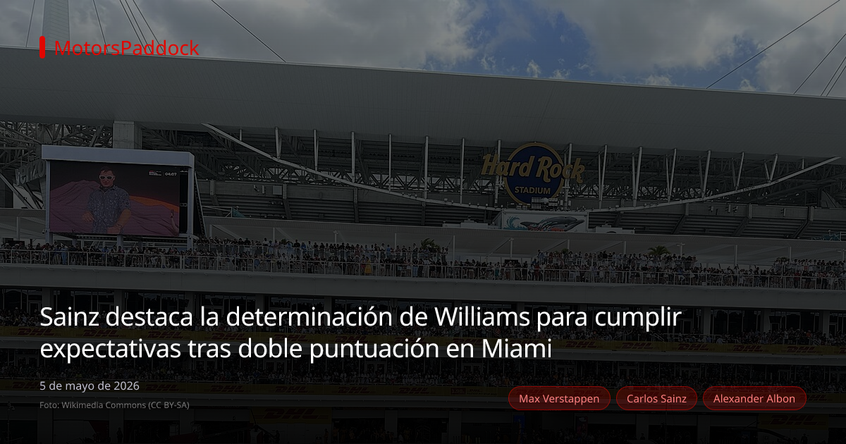 Sainz destaca la determinación de Williams para cumplir expectativas tras doble puntuación en Miami