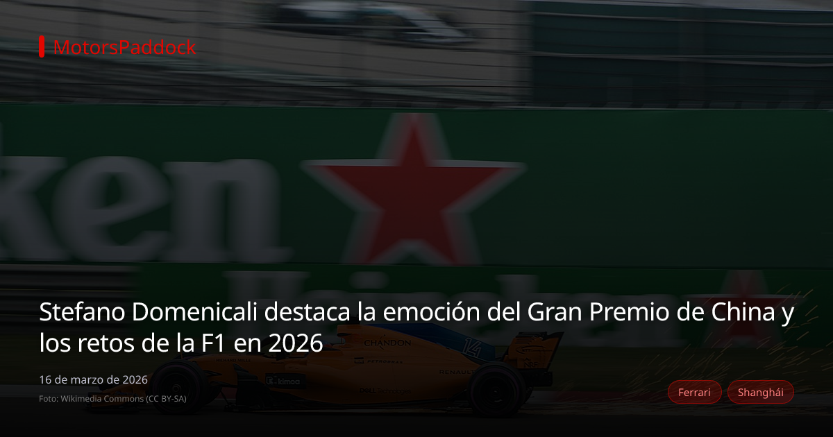 Stefano Domenicali destaca la emoción del Gran Premio de China y los retos de la F1 en 2026