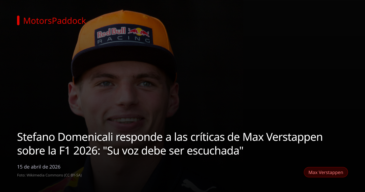 Stefano Domenicali responde a las críticas de Max Verstappen sobre la F1 2026: "Su voz debe ser escuchada"