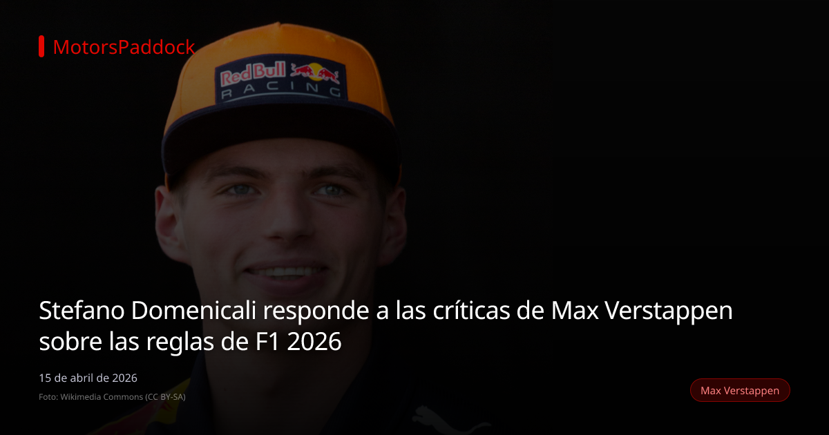 Stefano Domenicali responde a las críticas de Max Verstappen sobre las reglas de F1 2026