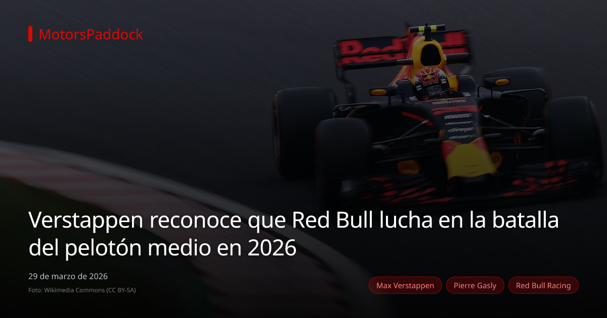 Verstappen reconoce que Red Bull lucha en la batalla del pelotón medio en 2026