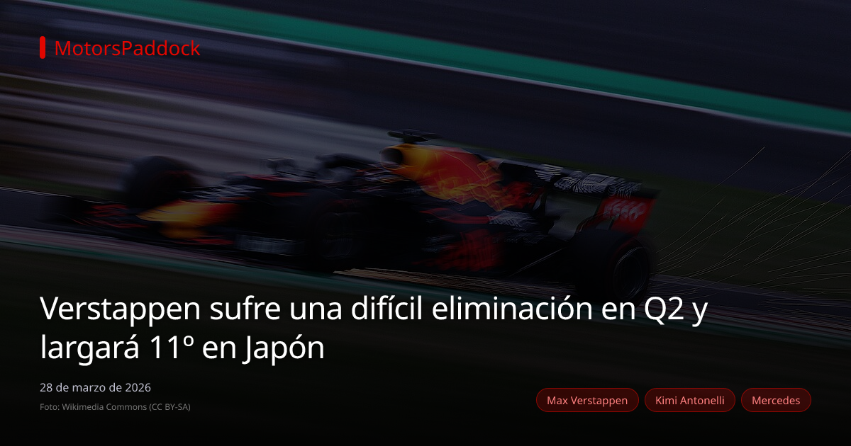 Verstappen sufre una difícil eliminación en Q2 y largará 11º en Japón