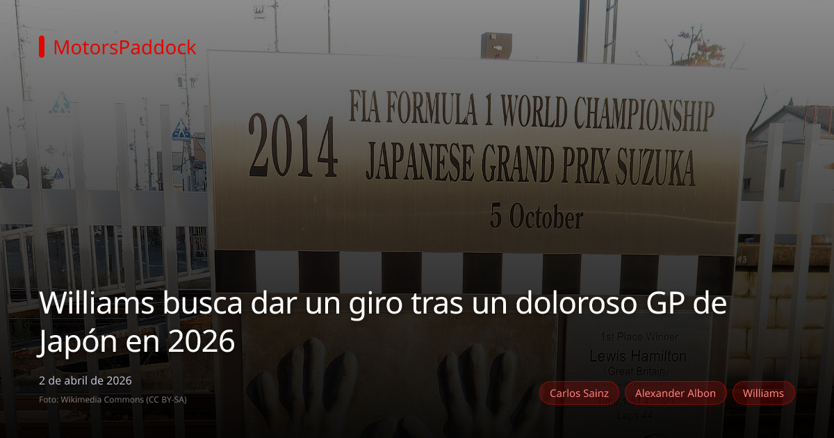 Williams busca dar un giro tras un doloroso GP de Japón en 2026