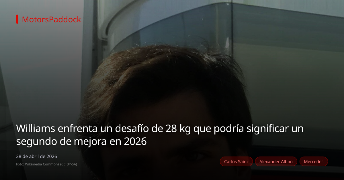 Williams enfrenta un desafío de 28 kg que podría significar un segundo de mejora en 2026